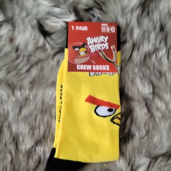 Casual Socks Yellow and Blue Crew Length - Picture 7 of 8